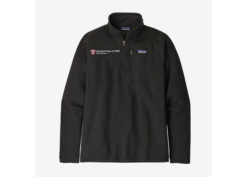 Harvard Class of 1995 30th Reunion Patagonia Men's Better Sweater 1/4 Zip