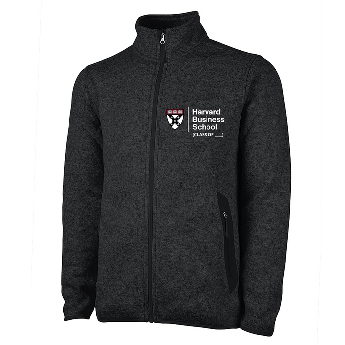 HBS Spring 2026 Reunion Men's Charles River Black Heathered Fleece Jacket