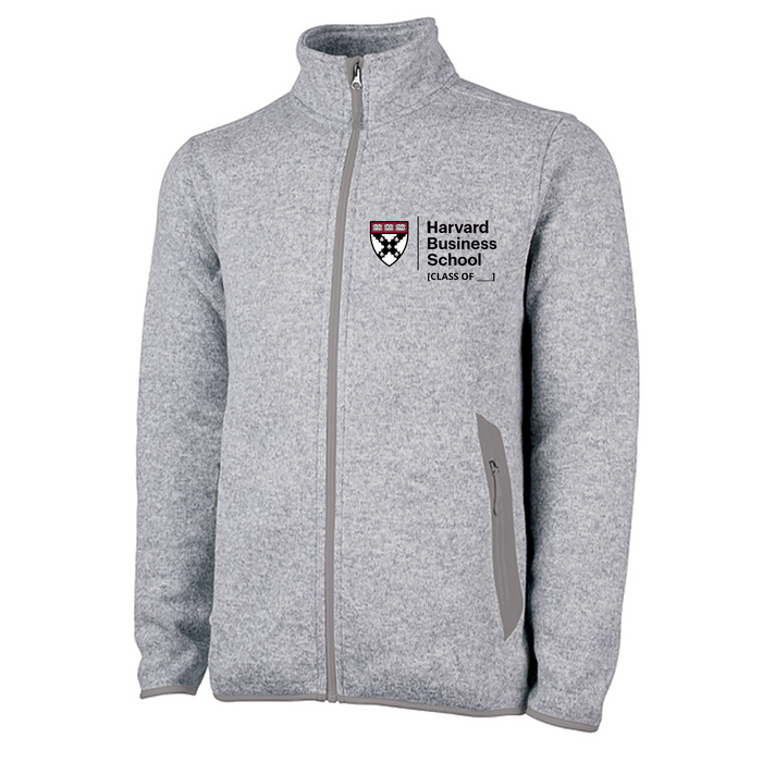 HBS Spring 2026 Reunion Men's Charles River Grey Heathered Fleece Jacket