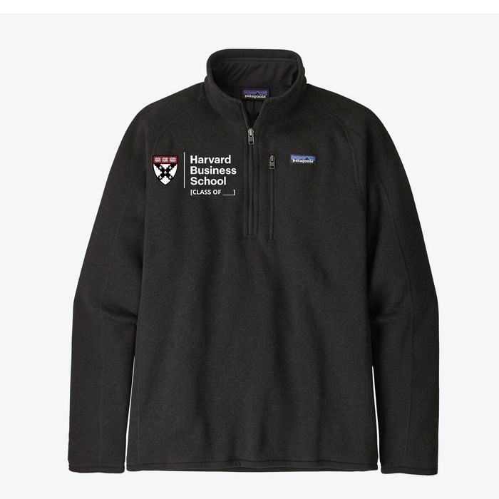 HBS Spring 2026 Reunion Men's Black Patagonia Better Sweater 1/4 Zip