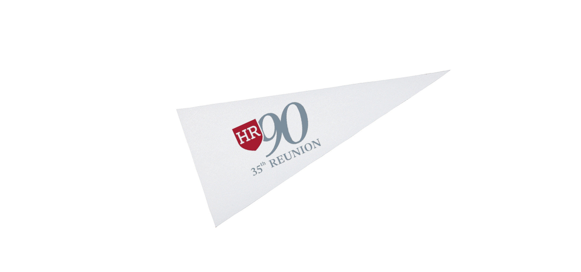 Harvard Class of 1990 35th Reunion Felt Pennant