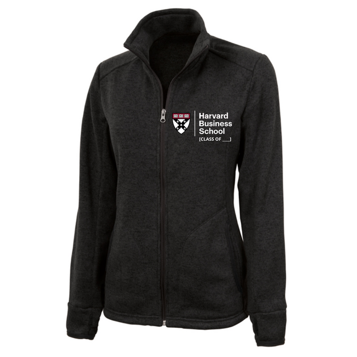 HBS Spring 2026 Reunion Women's Charles River Black Heathered Fleece Jacket