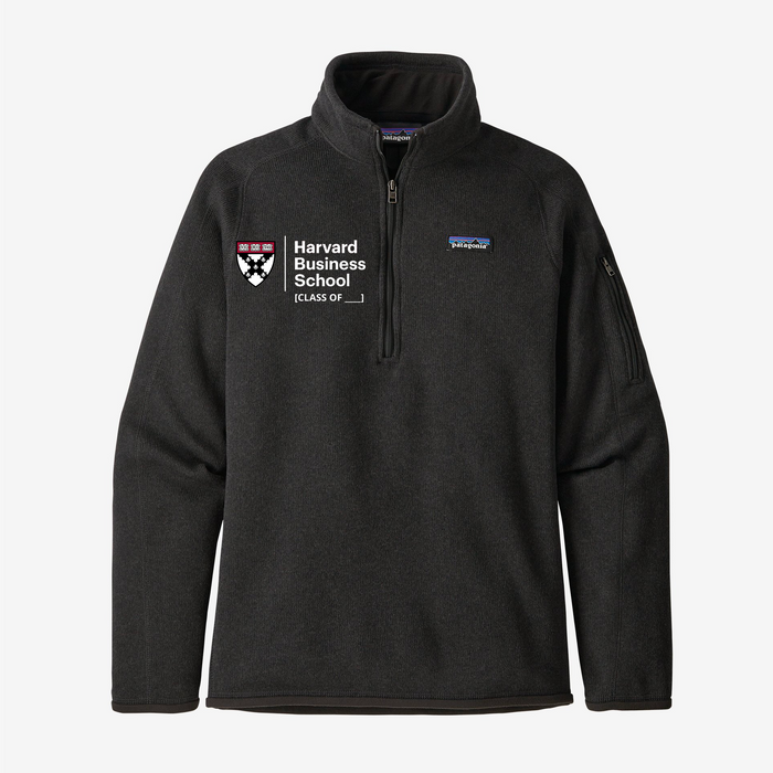 HBS Spring 2026 Reunion Women's Black Patagonia Better Sweater 1/4 Zip