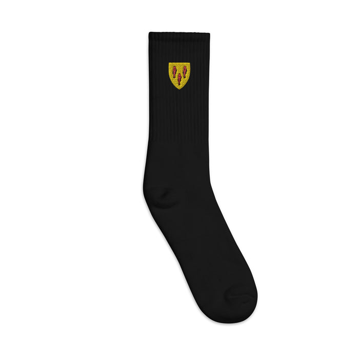 Cabot Embroidered Crew Socks