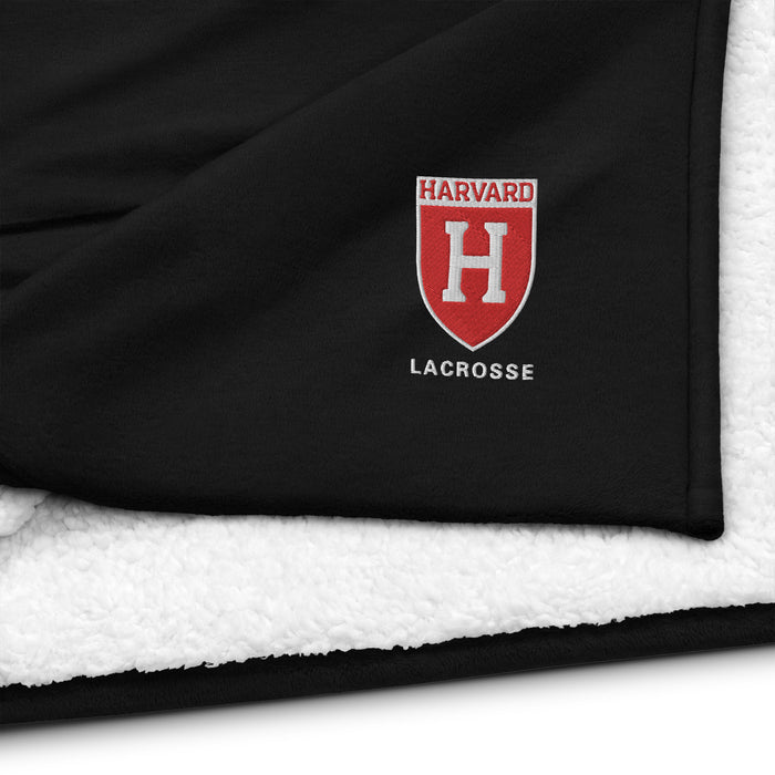 Harvard Lacrosse Premium Sherpa Blanket