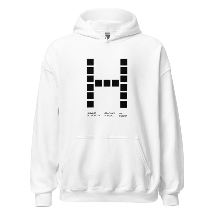 Harvard GSD Large Black and White Logo Unisex Hoodie