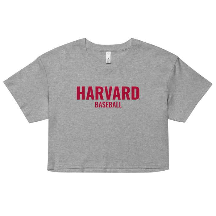 Harvard Baseball Crop Top