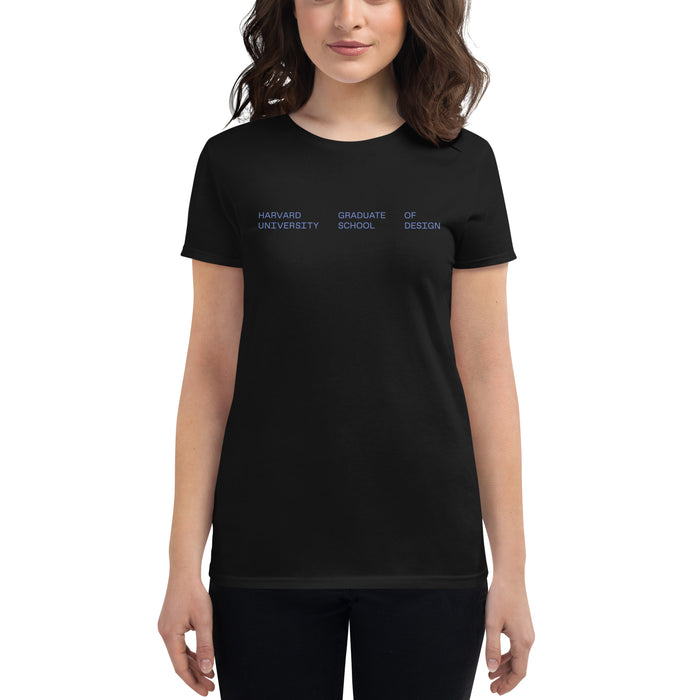 Harvard GSD Text Women's Colored Logo Fitted T-Shirt