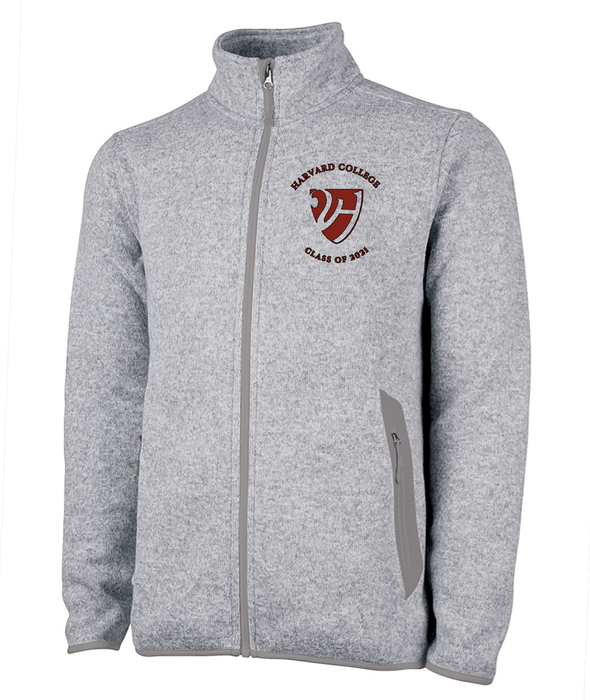 Harvard Class of 2021 5th Reunion Men's CRA Heathered Fleece Jacket