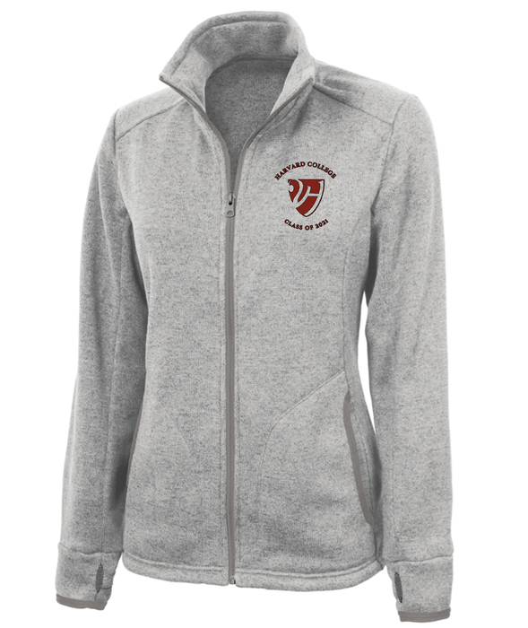 Harvard Class of 2021 5th Reunion Women's CRA Heathered Fleece Jacket