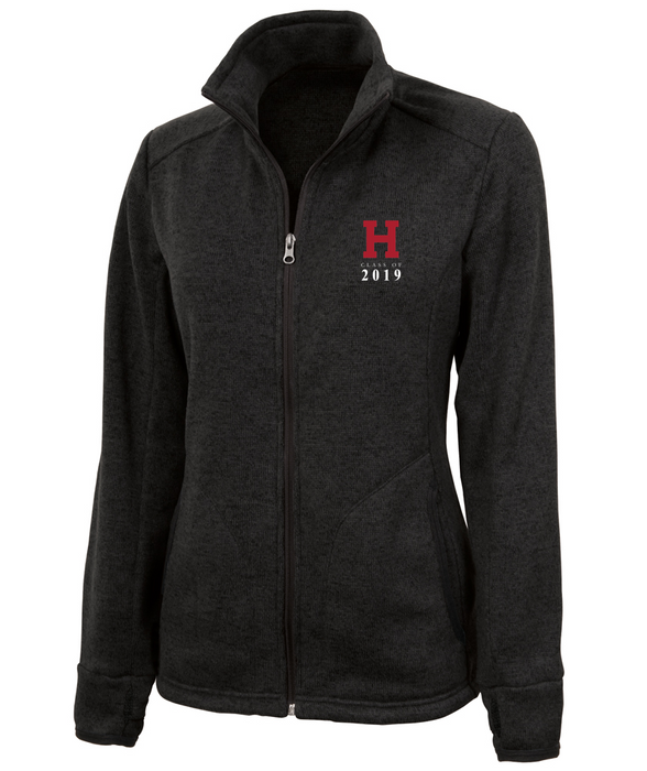 [CLEARANCE] Harvard Class of 2019 Women's Charles River Heathered Fleece Jacket