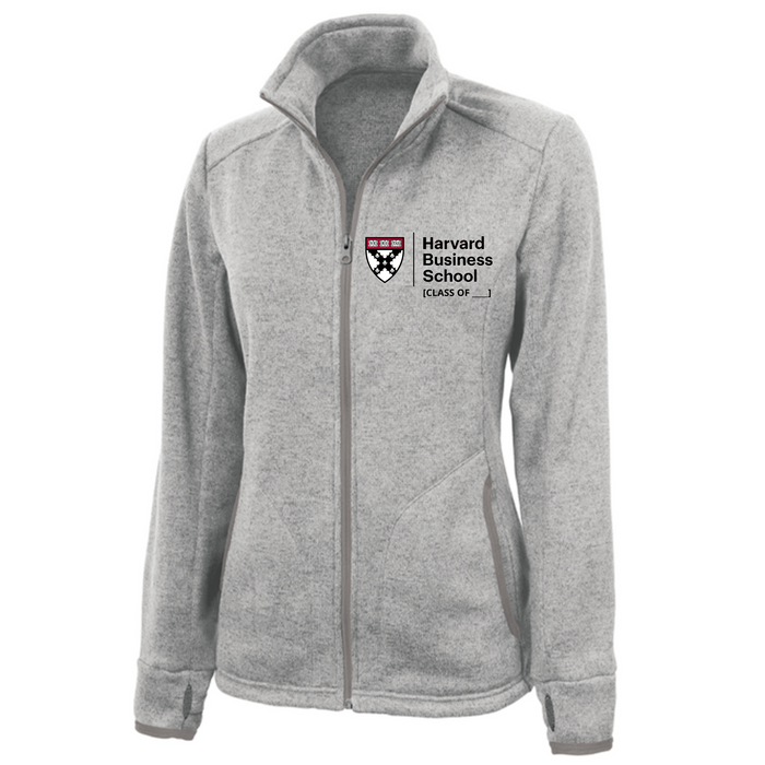 HBS Spring 2025 Reunion Women's Charles River Grey Heathered Fleece Jacket