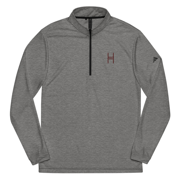 Harvardwood Distressed Adidas Quarter Zip Pullover