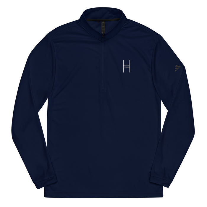 Harvardwood Distressed Adidas Quarter Zip Pullover