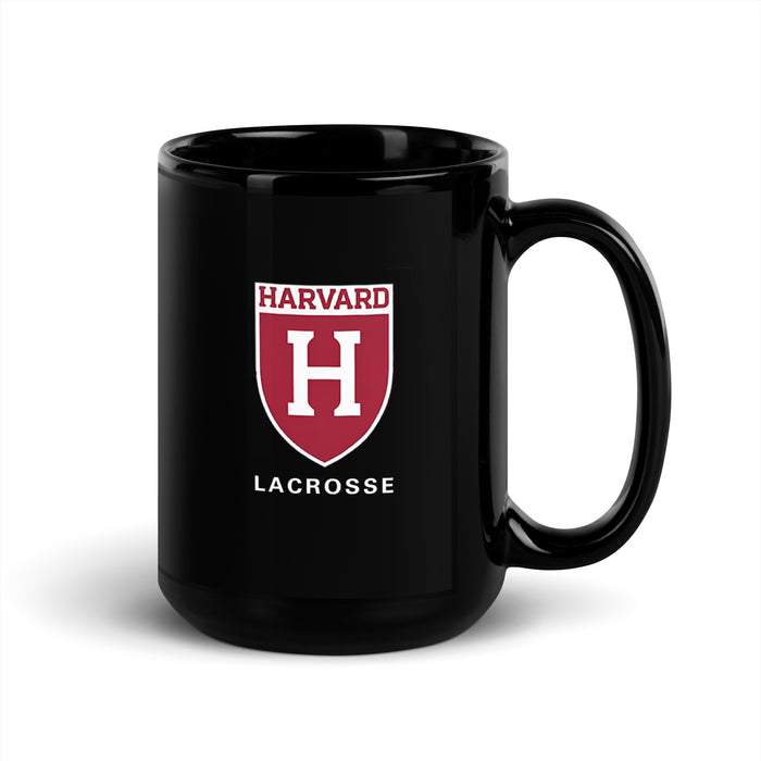 Harvard Lacrosse Black Glossy Mug