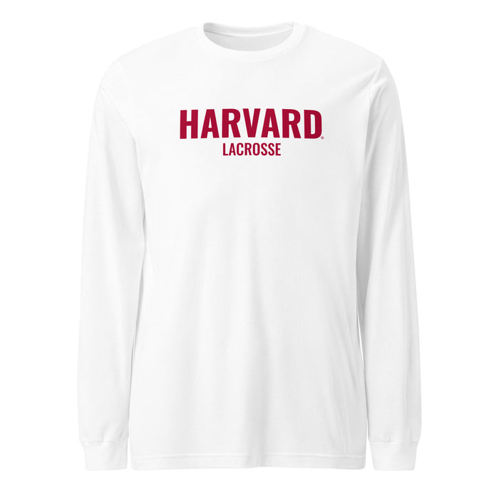 Harvard Lacrosse Unisex Long Sleeve Tee