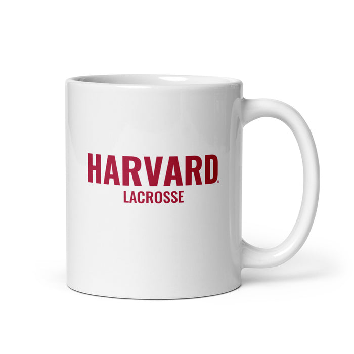 Harvard Lacrosse White Glossy Mug