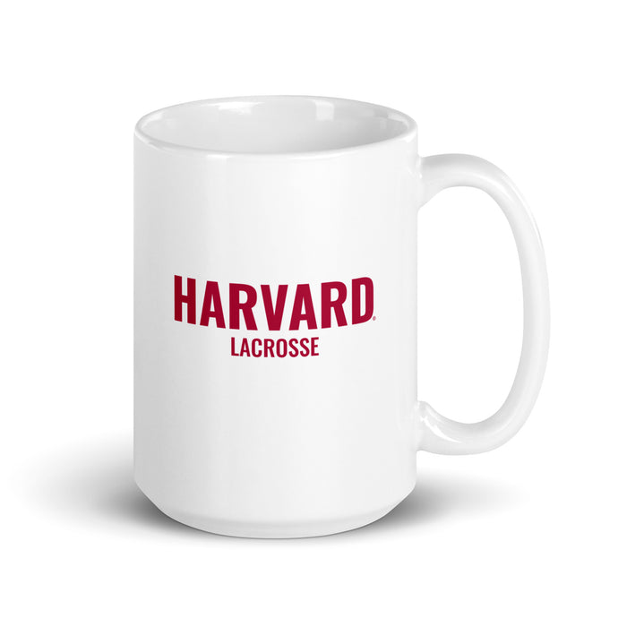 Harvard Lacrosse White Glossy Mug