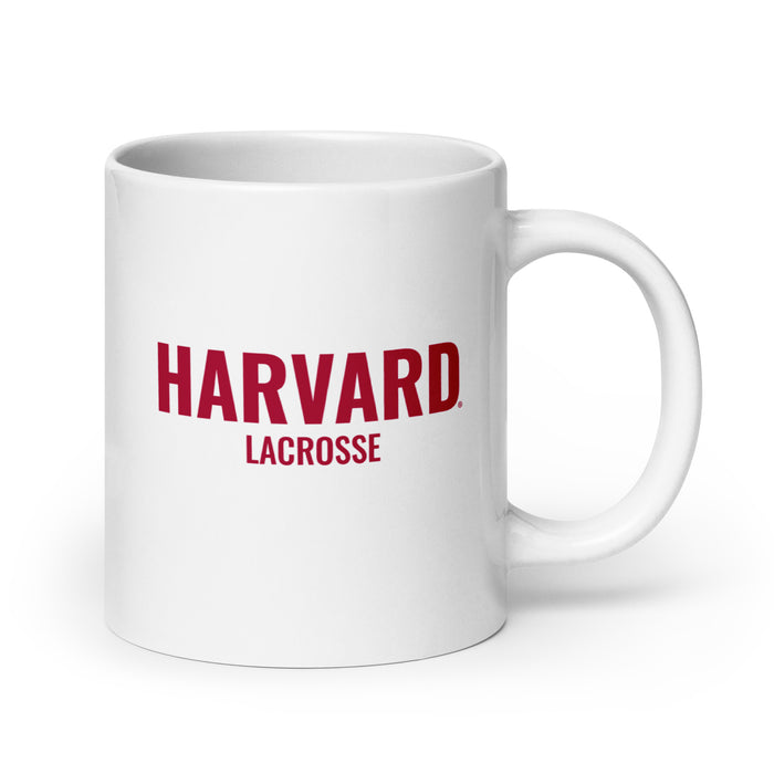 Harvard Lacrosse White Glossy Mug