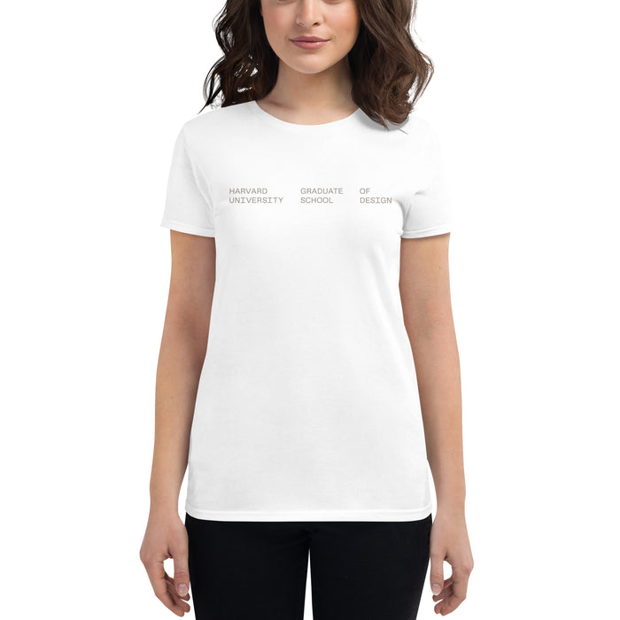 Harvard GSD Text Women's Colored Logo Fitted T-Shirt