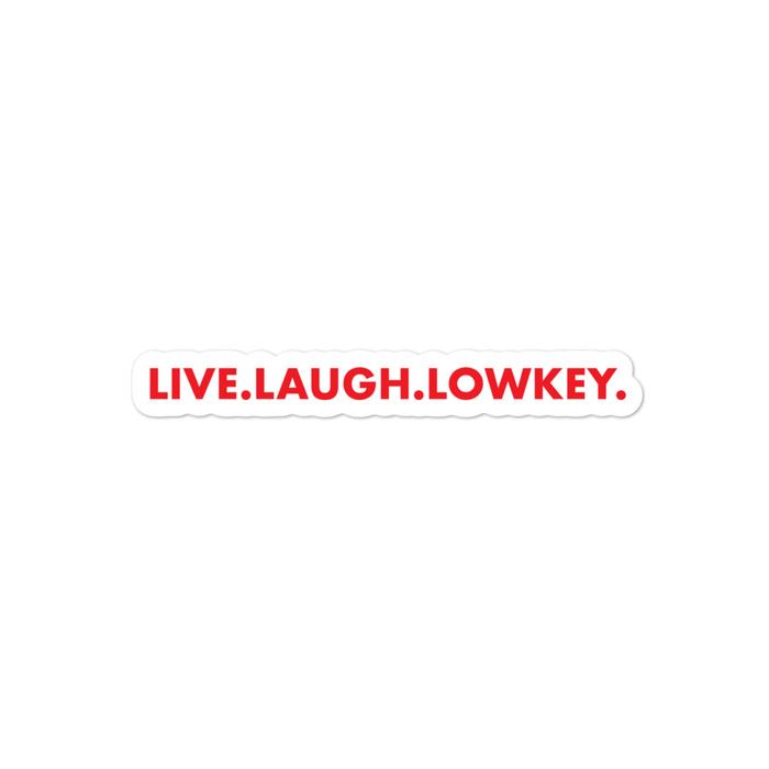 Lowkeys - Red Horizontal Laptop Sticker