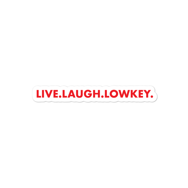 Lowkeys - Red Horizontal Laptop Sticker