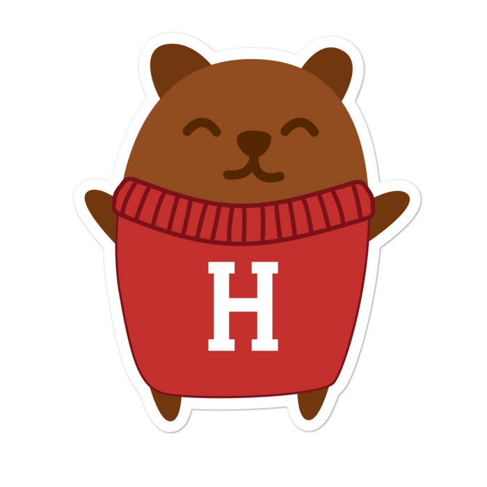 Harvard Laptop Stickers - Bear