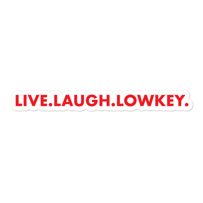Lowkeys - Red Horizontal Laptop Sticker