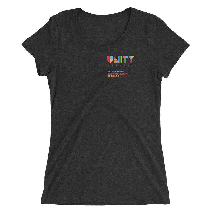 Harvard Unity Weekend Women's Triblend T-shirt Front & Back Logo